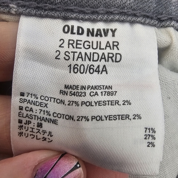 Old Navy Rockstar Jeans Womens 2 Slate Gray Skinny Low Rise - Picture 10 of 11